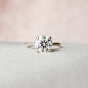 Moissanite Round Cut Art Deco Anniversary Ring